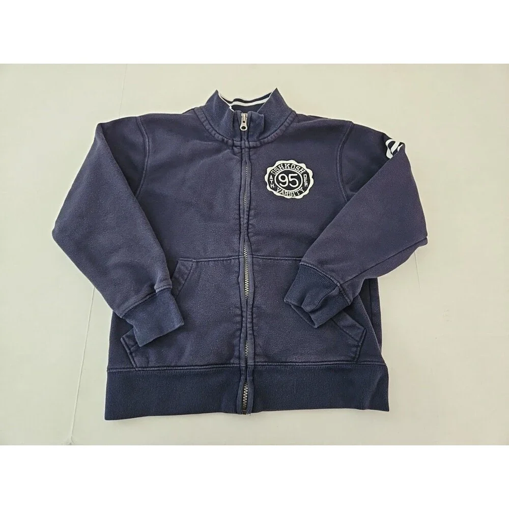 Oshkosh B'Gosh Circa 2012 Fleece Jacket Boys Sz 8 Embroidered Front Sleeve...